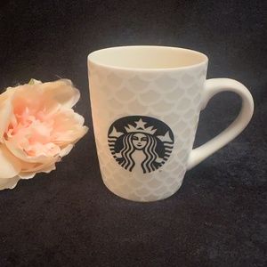 Starbucks 2020 Coffee Mug White Black Mermaid Logo & Scales Design